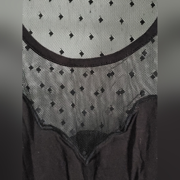 Black Tank Top with Tulle detail, French Connection Top - Picture 2 of 6